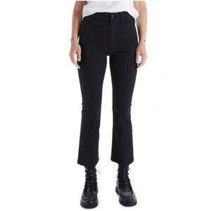 MOTHER Denim The Hustler High-Waist Ankle Flare Black Jeans Not Guilty Size 29